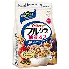 Combo 2 gói Ngũ cốc Calbee gói trắng 600gr (Giảm 25% đường)