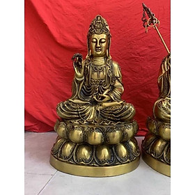 Phật quan âm bằng đồng cao 50cm