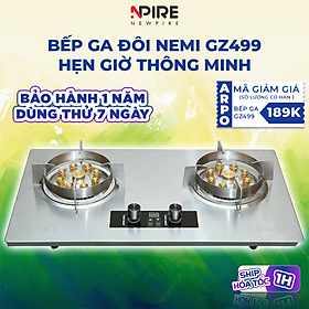 Mua Bếp Gas Đôi NEMI GZ499 Với 9 Đầu Đốt Lửa To Tích Hợp Chế Độ Hẹn Giờ Cảm Biến An Toàn - Bếp Ga Cao Cấp Lắp Âm Và Dương