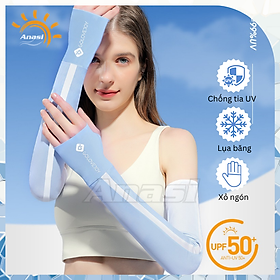 [Xả kho] Găng tay chống nắng lụa băng màu ombre Anasi GIO45 cao cấp - Chống tia UV >99% | UPF50