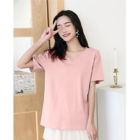 Áo nữ thun co giãn cổ tim