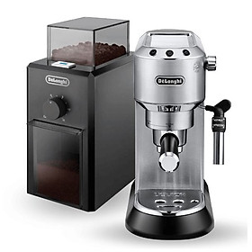 Combo Máy pha cà phê DeLonghi EC685 (Đen) + Máy xay cà phê DeLonghi KG79 (Giao màu ngẫu nhiên theo bộ) - Hàng chính hãng