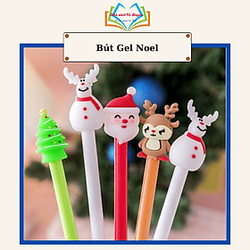 Bút gel mini, bút mực nước học sinh màu đen noel, giáng sinh, merry christmas nhiều hình dễ thương xinh xắn