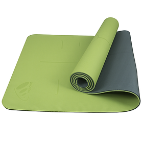 Thảm tập Gym Yoga chuyên dụng chất liệu TPE cao cấp đàn hồi cực tốt thiết kế 2 lớp với vân chống trơn trượt, dễ giặt, mau khô, kích cỡ to 183cm x 61cm