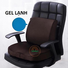 Mua COMBO Đệm và Gối Tựa Lưng Cao Su Non Lót Ghế Thông Hơi Chống Đau Mỏi Lưng  Đau Cột Sống SBK119