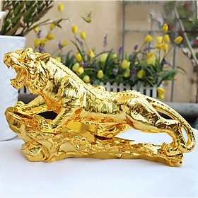 Tượng Hổ uy phong mạ vàng 24K