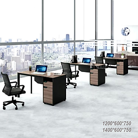 Mua Bàn làm việc mặt gỗ MFC hiện đại TW2008-14W Nội thất Capta Bàn gỗ MFC chống thấm màu hạt dẻ phối đen thanh lịch