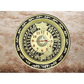 Mua Đồng hồ đồng vàng nguyên tấm  đồng hồ bản đồ  đồng hồ 52cm