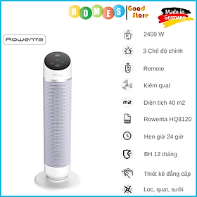 Quạt Tháp, Quạt Không Cánh Kiêm Lọc Không Khí Và Sưởi ROWENTA HQ8120 Silent Comfort 3 In 1, Nhập Khẩu Đức Cực Êm, Có Điều Khiển Từ Xa - Hàng Nhập Khẩu