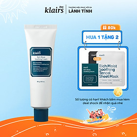 Kem dưỡng Dear Klairs Rich Moist Soothing Cream 80 ml