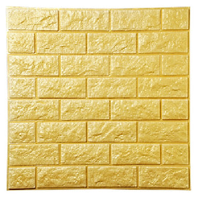 Xốp dán tường 3D Vân đá Vàng Loại dày KT 77X70