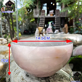 Chén bát đá thạch anh hồng tự nhiên tôn vinh giá trị căn bếp nhà bạn 1.04kg  - B46