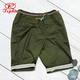 Quần sọt nam big size, short kaki form rộng, dáng thể thao, lai lật cá tính, lưng bo thun thoải mái, hiệu Amazing