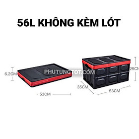 Thùng đựng đồ ô tô 56l gấp dọn đa năng để cốp xe hơi và gia đình