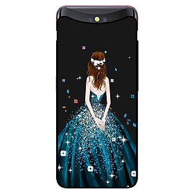 Ốp in cho Oppo Find X Cô Gái Váy Xanh - Hàng chính hãng