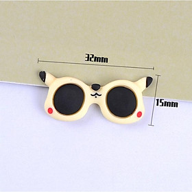 Charm mắt kính hình thú dễ thương sành điệu trang trí vỏ ốp điện thoại, DIY