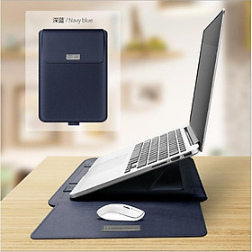 Túi da đựng laptop 4 trong 1 chống thấm nước cho laptop Macbook Air Pro 11 inch - 15.6 inch