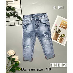 Quần jeans dài cho bé trai phối đồ đi chơi đi tiệc phong cách đẹp size 12-25kg hàng co giãn thoải mái