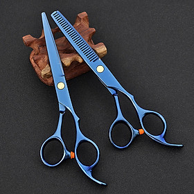 Kéo Cắt Tóc Thép Không Gỉ Cao Cấp Sắc Bén Tiện Lợi JAPAN - 1 Đôi - Xanh