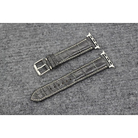 Dây Da đeo thay thế cho Apple Watch, Dây da Apple watch cá sấu Handmade cao cấp phối chỉ trắng trẻ trung, - đến nơi bán Biểu đồ lịch sử biến động giá bán Dây Da đeo thay thế cho Apple Watch, Dây da Apple watch cá sấu Handmade cao cấp phối chỉ trắng trẻ trung,