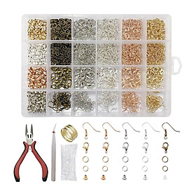 1700Pcs Earring Making Supplies Kit Earring Hooks for Jewelry Making Repair