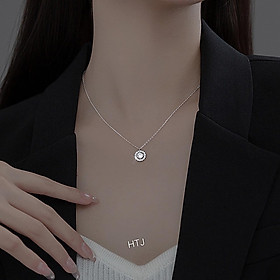 Dây chuyền nữ liền mặt thời trang chất liệu bạc s925 MS08a
