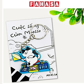 Móc Khóa Gỗ - Mèo Bán Cá - Meosso