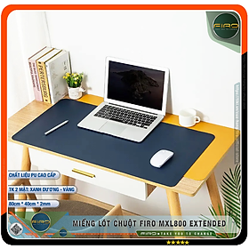 Lót Chuột FIRO - Pad Chuột FIRO - Miếng Lót Chuột Cỡ Lớn MXL800 EXTENDED 80cmx40cm - Chất Liệu Da PU Cao Cấp - Tấm Lót Chuột Và Bàn Phím Chơi Game - Tấm Trải Bàn Làm Việc - Thiết Kế 2 Mặt Tiện Lợi - Hàng Chính Hãng FIRO