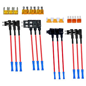 12 Pieces Car  Fuse Tap Adapter Set Replaces for Car Alarm