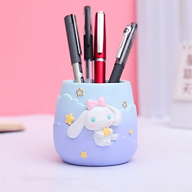 Ống Cắm Bút Đựng Cọ Chó Nhỏ Tai Dài Hoạt Hình Tròn_ Hàng Chinh Hãng