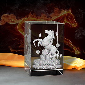 Tượng 3D Con Ngựa Trong Bộ 12 con giáp - Trang Trí Xe Ô tô/ Bàn Làm Việc