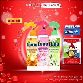 Xịt phòng tinh dầu Funu cao cấp 400ml, xua đuổi muỗi, côn trùng, khử mùi, làm thơm phòng - 400ml - Hương nước hoa