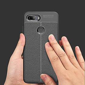 Ốp lưng cho Xiaomi Mi 8 Lite silicon giả da, chống sốc chính hãng Auto Focus