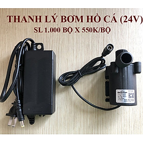 Mua BƠM CHÌM HỒ CÁ BLUEFISH LOẠI NHỎ (24V DC) GIÁ THANH LÝ (1 bộ bao gồm 1 bơm chìm và 1 bộ AC chuyển đổi dòng điện) thích hợp sử dụng cho bể cá  hệ thống thuỷ canh  hồ thuỷ sinh nhỏ