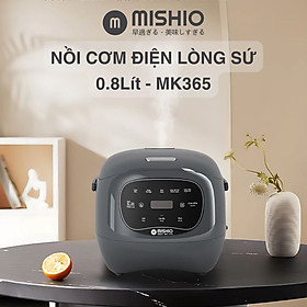 Mua Nồi Cơm Điện Sứ Dưỡng Sinh Mishio MK365 lòng sứ nguyên chất 0.8L không chứa chất chống dính - Hàng chính hãng