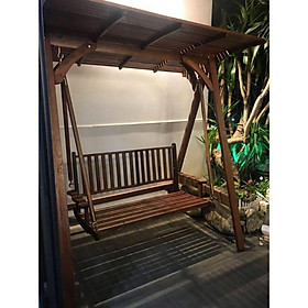 Mua Xích đu gỗ sân vườn( 3 chỗ ngồi)