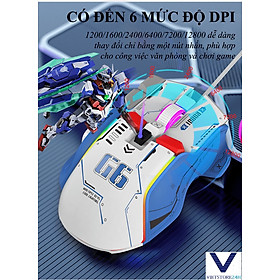 Mua Chuột cơ chơi game G6S thiết kế robot cực ngầu với độ DPI lên đến 12800 kèm theo 13 chế độ đèn led RGB tùy chỉnh phù hợp cho các game thủ