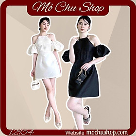 ĐẦM XÒE CỔ YẾM XẾP LY NGỰC TAY BỒNG 12958