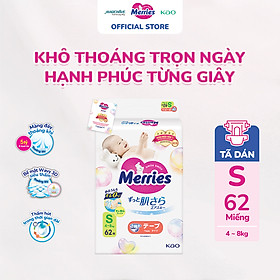 Tã dán Merries cỡ S 62 miếng
