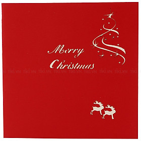 Thiệp Nổi 3D Ninrio - X'mas CN016 (12 x 12 cm) - Màu Ngẫu Nhiên 