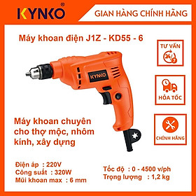 Máy khoan điện cầm tay chính hãng Kynko đầu 6mm J1Z-KD55-6 giá tốt