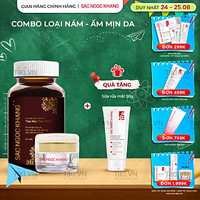 Bộ đôi trong uống - ngoài thoa Sắc Ngọc Khang: Sắc Ngọc Khang ++ (60 viên) + Kem dưỡng da ban đêm 10g