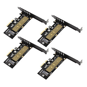 4 Pieces NVME PCIe Adapter M.2 NVME SSD to PCI 3.0 X4 Host Expansion