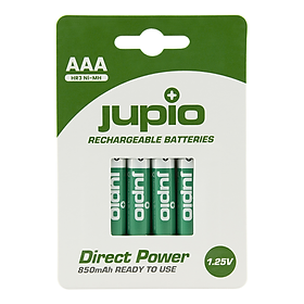 Mua Pin đũa sạc dùng trực tiếp hàng chính hãng Jupio AAA 850 mAh vỉ 4 viên