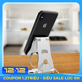Giá Đỡ Để Bàn Điện Thoại Di Động, Máy Tính Bảng Hợp Kim Nhôm Cao Cấp - 02 Vị Trí Điều Chỉnh Góc Nhìn Helios