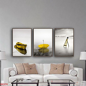 Bộ 3 Tranh Treo Tường Vintage Decor & in theo yêu cầu - Halo Decor