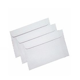 XẤP 100 BAO THƯ TRẮNG 12x22 cm