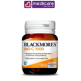 Viên uống Blackmores Bio C 1000mg bổ sung vitamin c cho cơ thể chai 31 viên