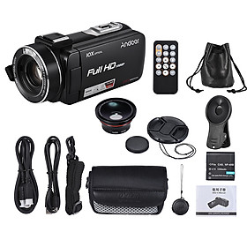 Máy Quay Màn Hình Cảm Ứng Andoer HDV-Z82 Kèm Ống Kính Macro Góc Rộng (1080P FHD) (24MP) (16X Zoom) (0.39X) (3")