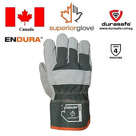 GĂNG TAY DA SUPERIOR 66B Split Leather Fitter Glove, chịu được độ mài mòn cao, chống cắt và đâm xuyên cấp độ 4